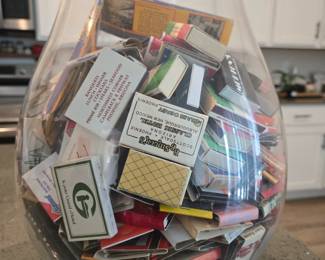 Large Vase Full of Vintage Matches
