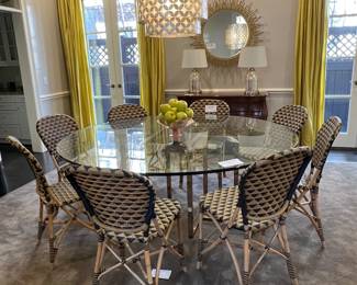 Glass Top Dining Room Table $1850
Eight Chairs $2450