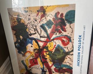 Framed Jackson Pollack poster
