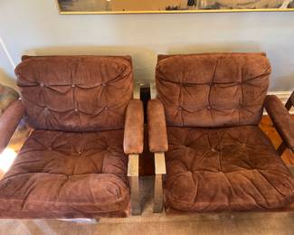 Chome & Leather Arm Chairs