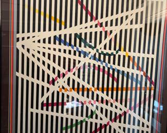 Yaacov Agam Print 1/180; COA on back of Frame