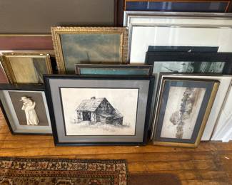 Lots of framed art!