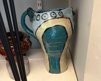 Hand Painted Ceramic Pitcher 