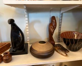 Kosta Boda Bowl, and misc decor