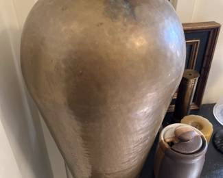 Hammered Brass Vase 