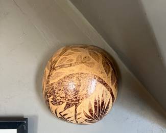 Coconut shell wall art