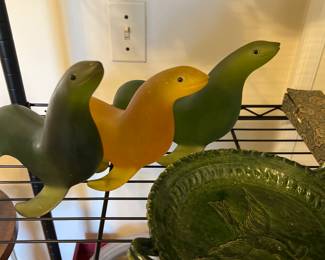 Sascha Brastoff Seals,  Pottery Bird Tray