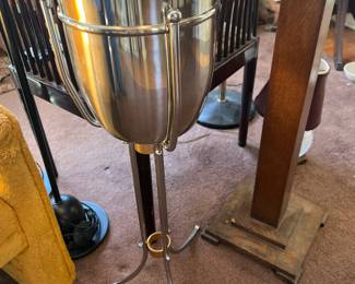 Floor standing metal ice bucket 