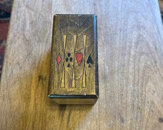 Vintage wood card box