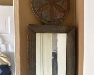Framed Mirror and wall art piece 