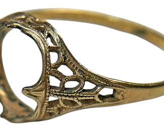 14K Ornate RingNo Stone