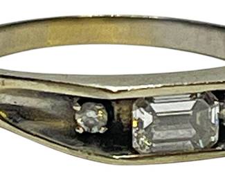 14K White Gold w 12 Carat Diamond