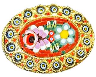 Beautiful Micro Mosaic BroochPin