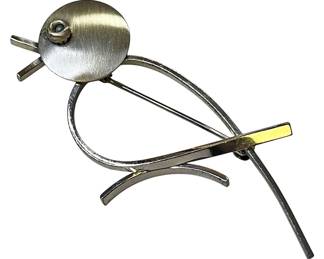 1960s Sterling Bird Pin Marked Beau