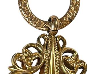 Vintage Gold Tone Watch Fob