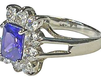 14K Ring w Blue Stone