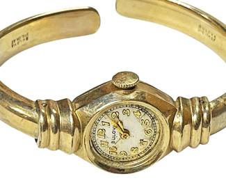 Bulova 10K GF Hinged Bangle Watch