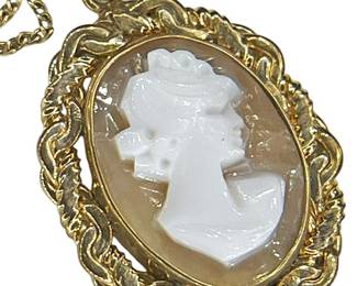 12K GF Cameo Necklace