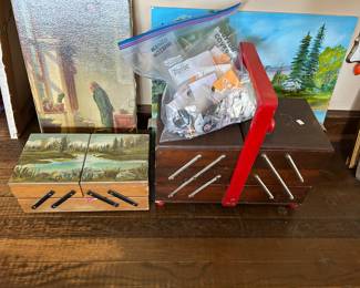 Vintage sewing boxes