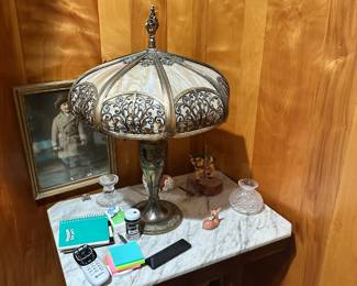Vintage Tiffany arts and crafts style Lamp