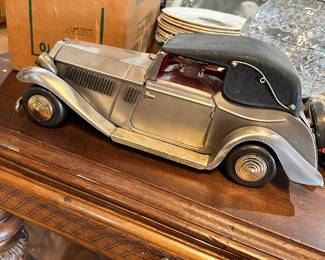 Vintage car, liquor decanter