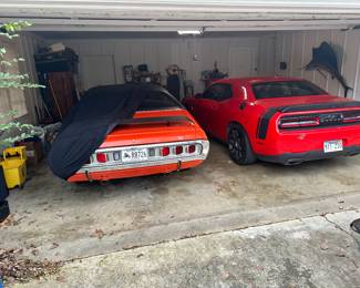 1971 dodge charger RT 440 magnum and 2016 dodge challenger scat pak low miles 13000 
