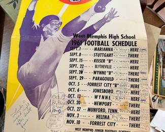Vintage Memphis high school Coca Cola football schedule 