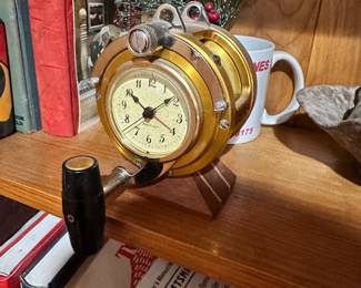 vintage reel clock 