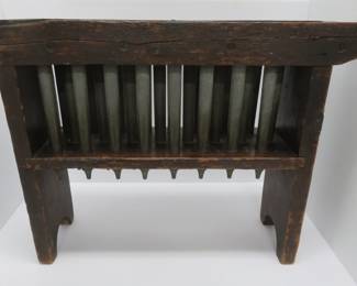 Hard to find very heavy candle mold bench