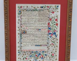Illumination manuscript page Book of Hours