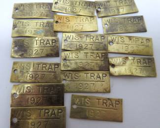 1927 Wisconsin trap tags