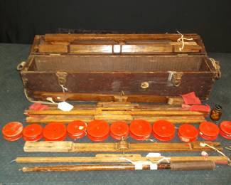 Vintage Ice Fishing Kit