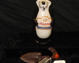 Hamm's Glass Damascus T-Handle Knife