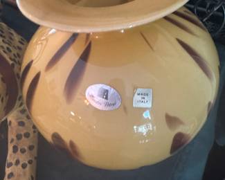 VTG AZZURA Co.  Maestri Vetrai Art Glass Vase  Handblown made in ITALY