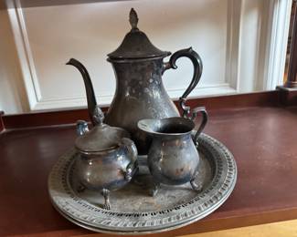 Silver plated tea set 