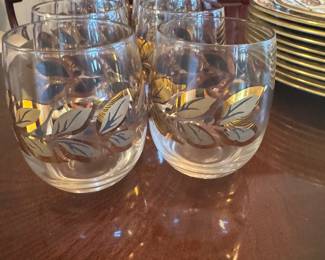 MCM federal laurel leaf glassware 