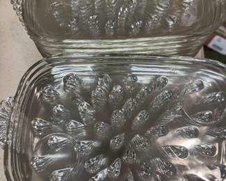 Hazel atlas tear drop snack plates 