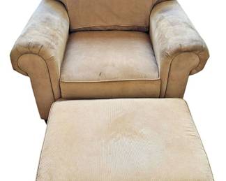 Upholstered Chair and Ottoman