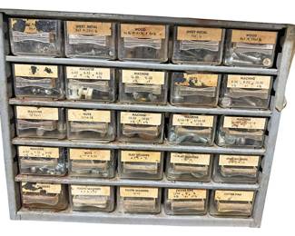 Vintage Storage Organizer Full of Items