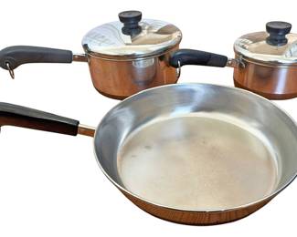 Vintage Revere Ware Copper Bottom Cookware