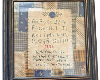 Framed Antique Needlework