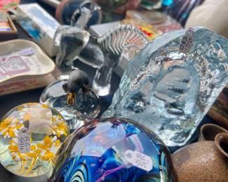 Beautiful signed paperweights