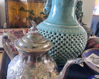 Korean tea pots, Japanese, and Chinese pieces
