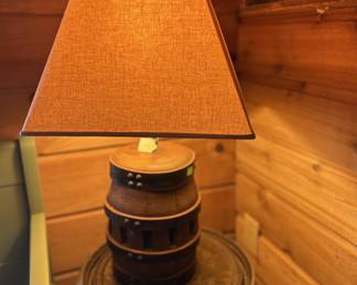 Authentic stagecoach wheel hub lamp! One-of-a-kind!