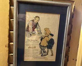 Early 1900s “JELLO” advertising- framed 