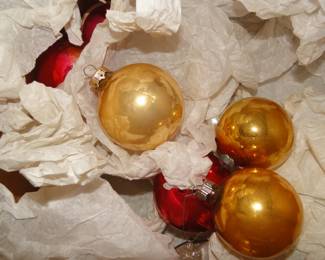 Gold vintage ornaments