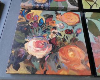 Floral canvas on frame