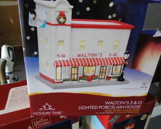 Porcelain light up Christmas village pieces