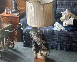 Drift wood lamp