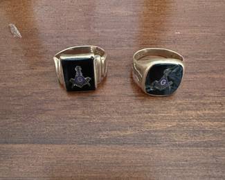10k Masonic rings